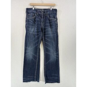 Silver Jeans Zac Blue Denim Relaxed Fit Mens‎ 32x30  Straight Leg Dark Wash